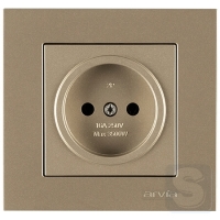 Розетка без заземления 16A/220V Arvia Electric KAREN Титан (20 05 2000 215)